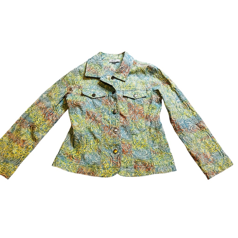 Vibrant Multicolor Jean Jacket - image 1